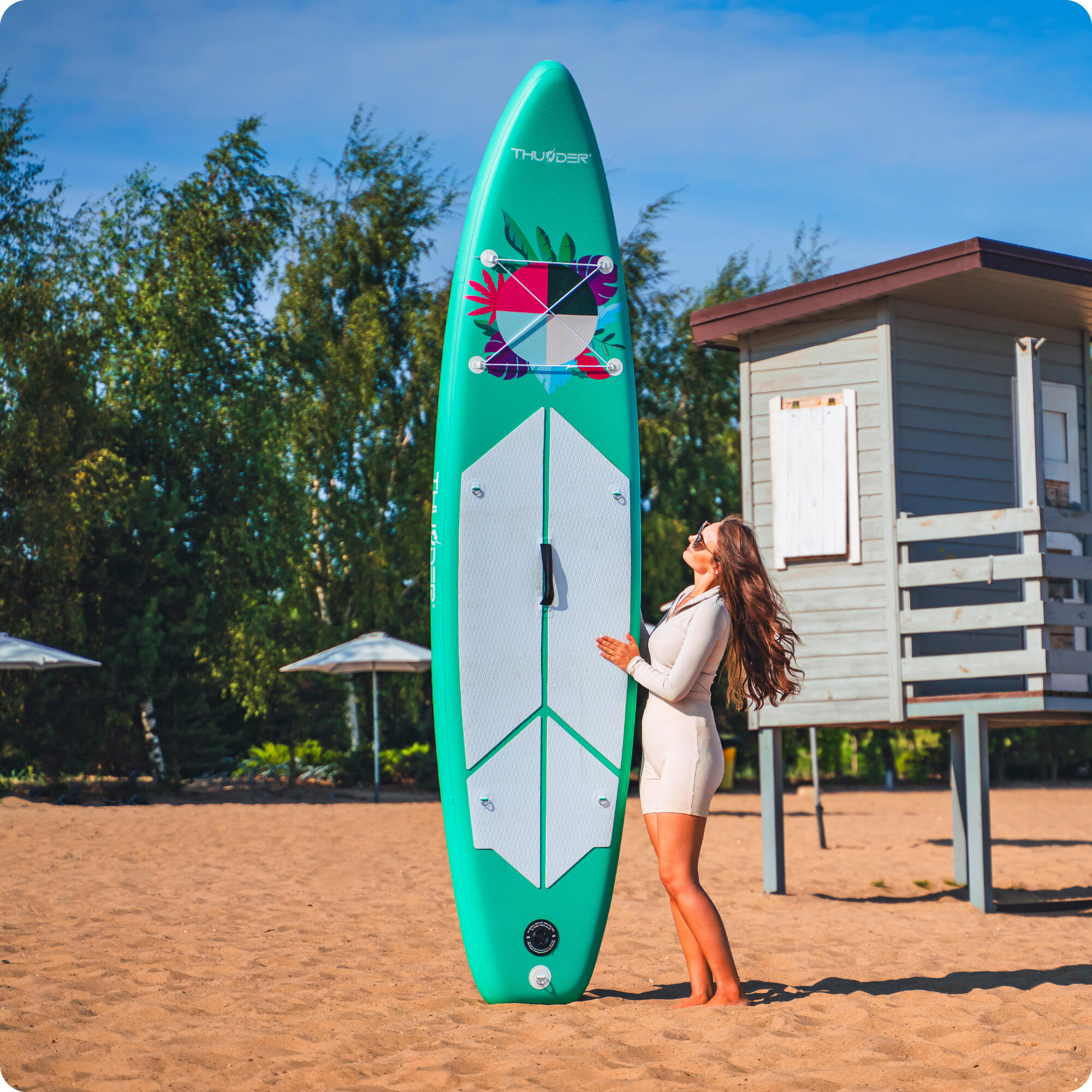 Prancha de SUP insuflável com acessórios THUNDER FLAMI 320cm 5/8