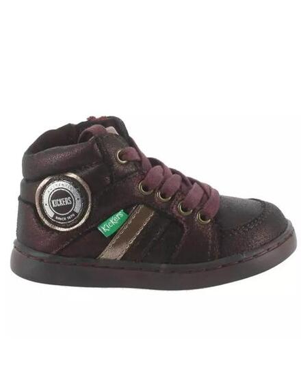 Baskets Fille Baskets Kickers Bordeaux Bordeaux Kickers