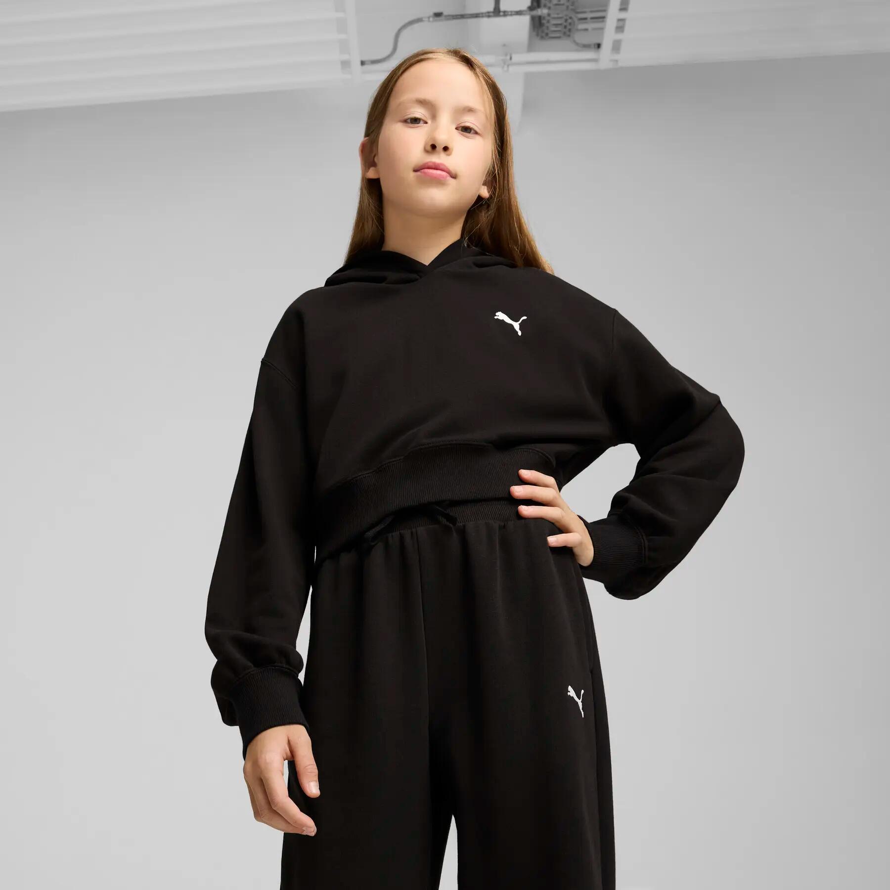 Felpa corta con cappuccio da bambina Puma Wardrobe ESS Relaxed TR 2/5