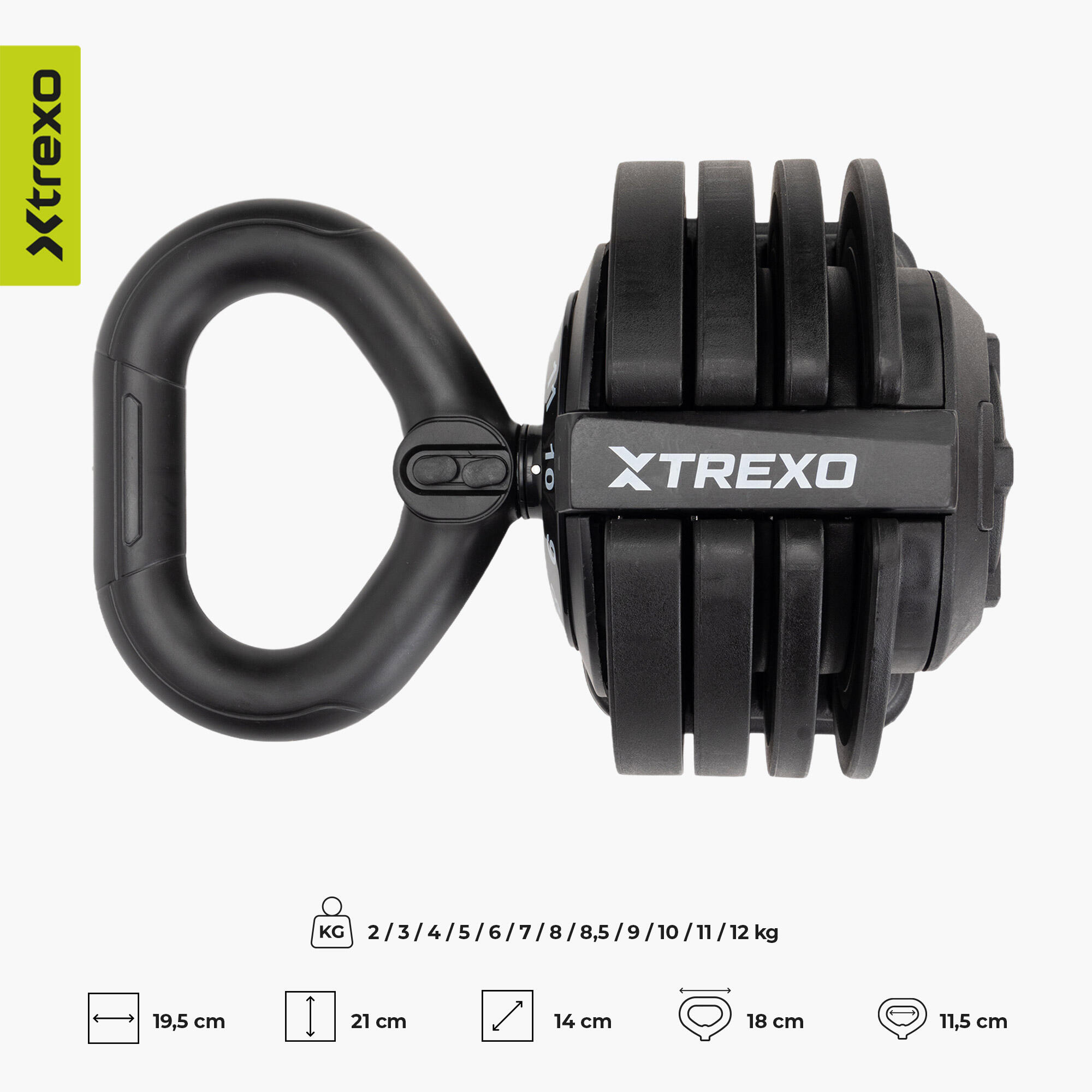 Kettlebell regolabile XTREXO TXO-B4W004 3/7