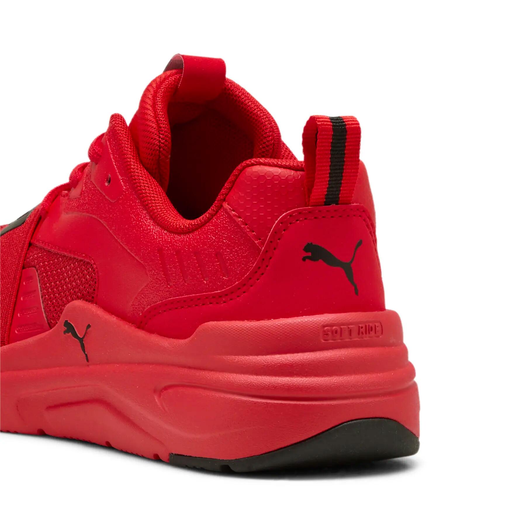 PUMA SOFTRIDE Wired 2  JR Kinder Sneaker Sportschuhe Unisex 401505 03 Red-Black 6/7