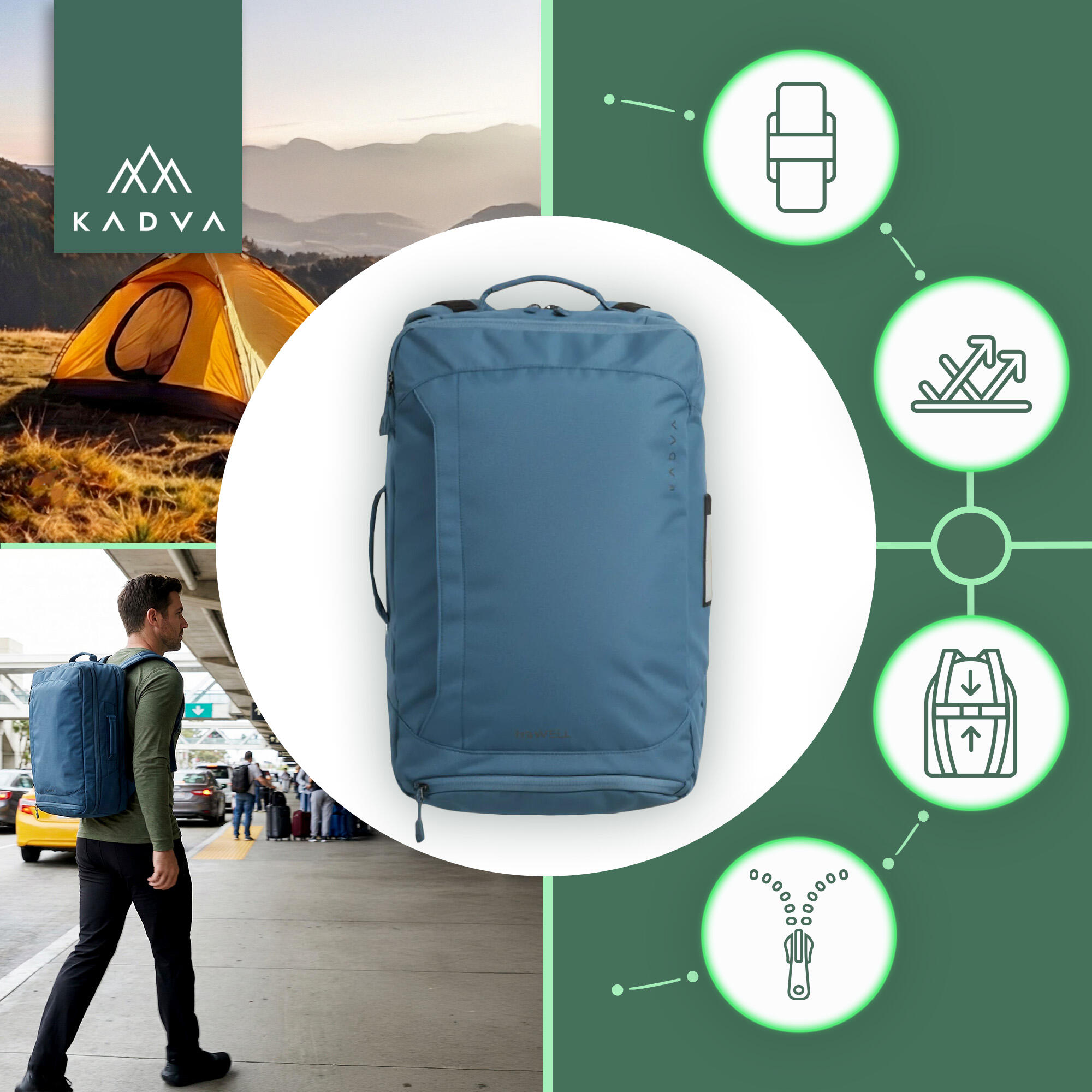 Mochila de turismo KADVA traWELL 28 l 3/7