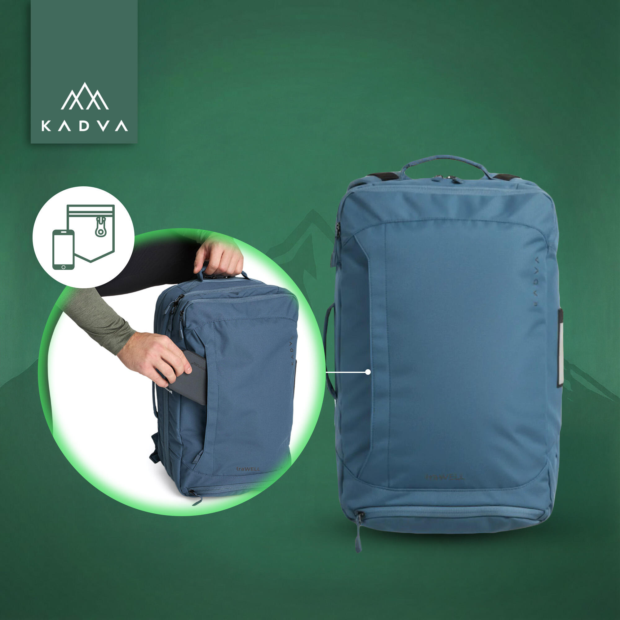 Mochila de turismo KADVA traWELL 28 l 4/7