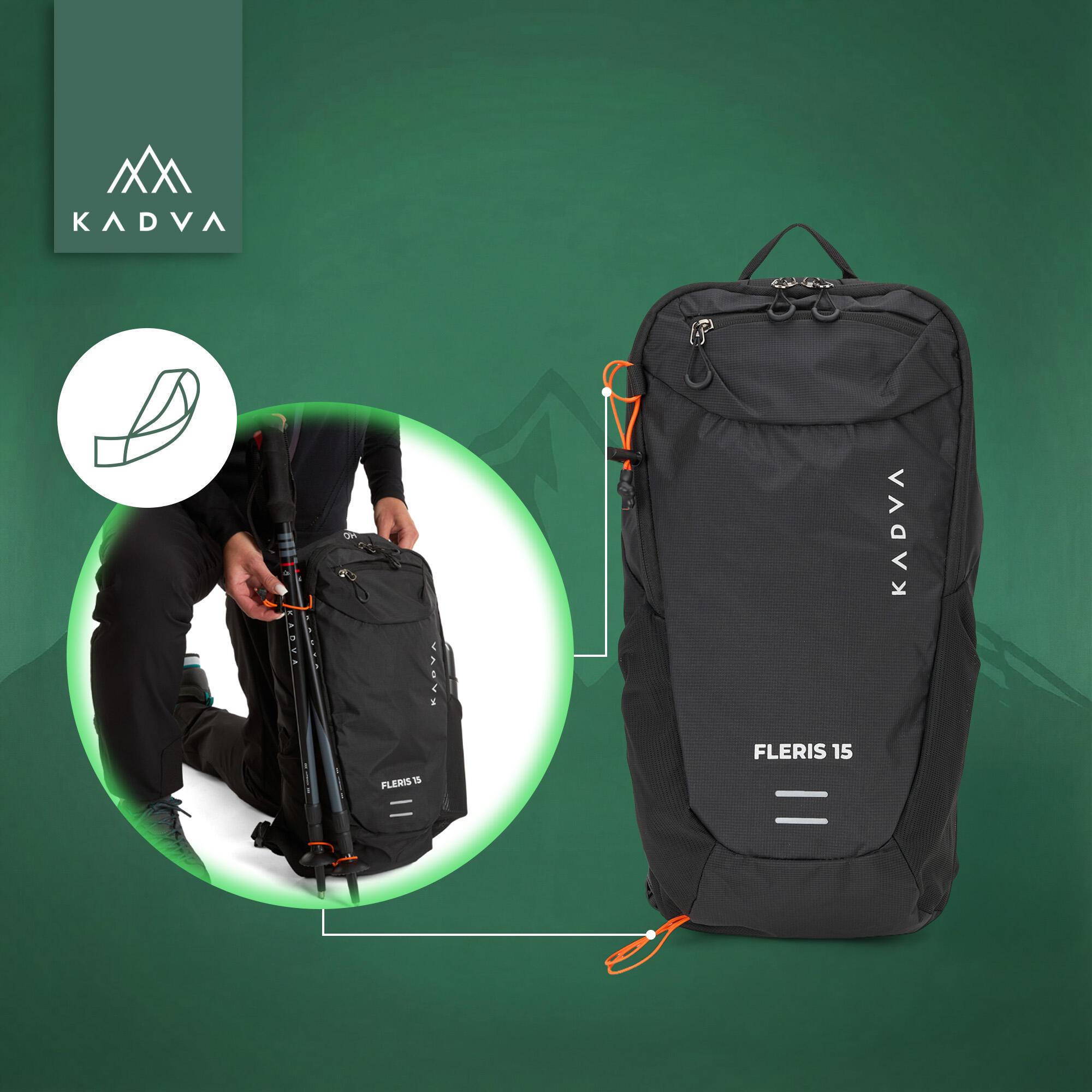 Mochila de turismo KADVA Fleris 5/7