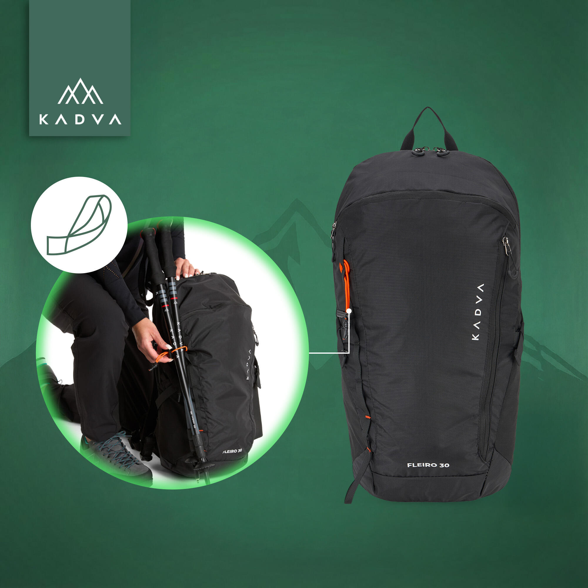 Mochila de turismo KADVA Fleiro 30 l 5/7