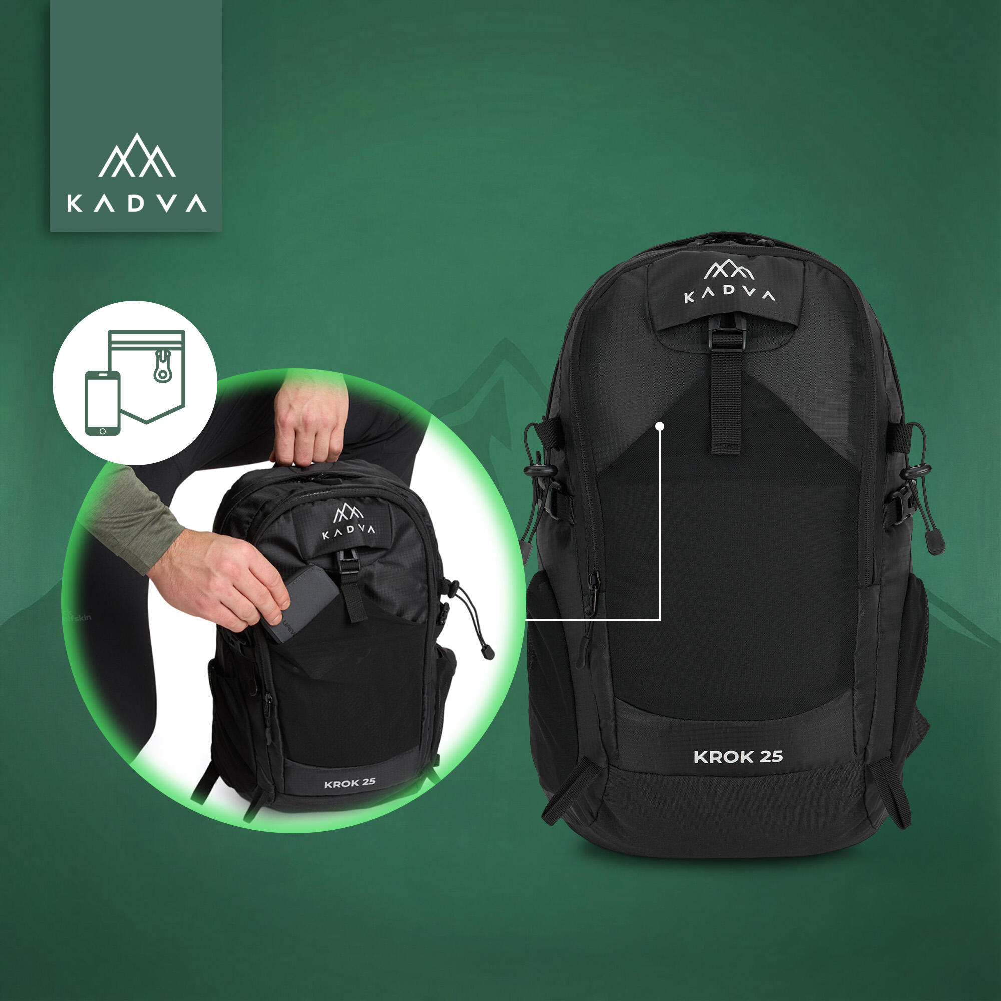 Mochila urbana KADVA Krok 25 l 6/7