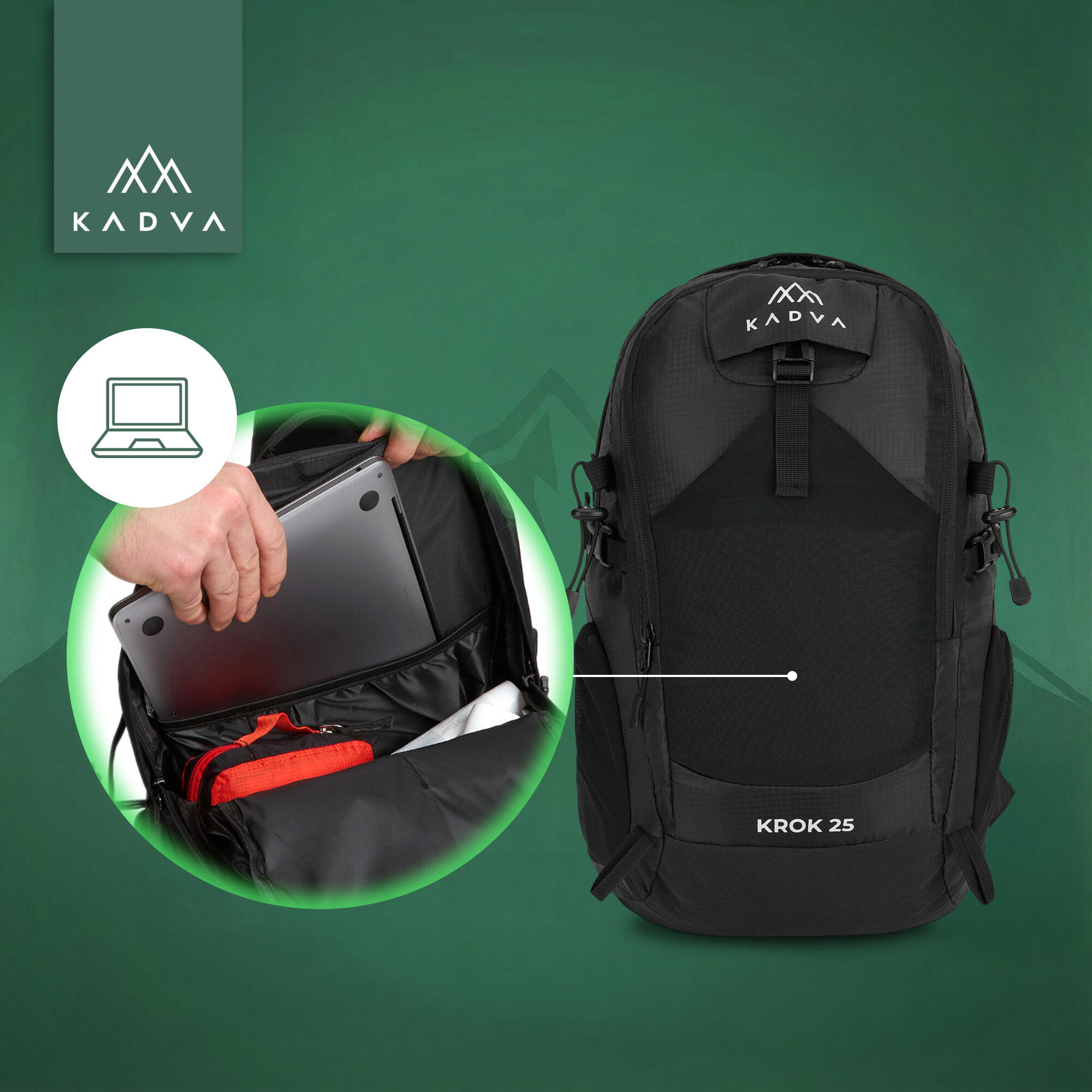 Mochila urbana KADVA Krok 25 l 5/7
