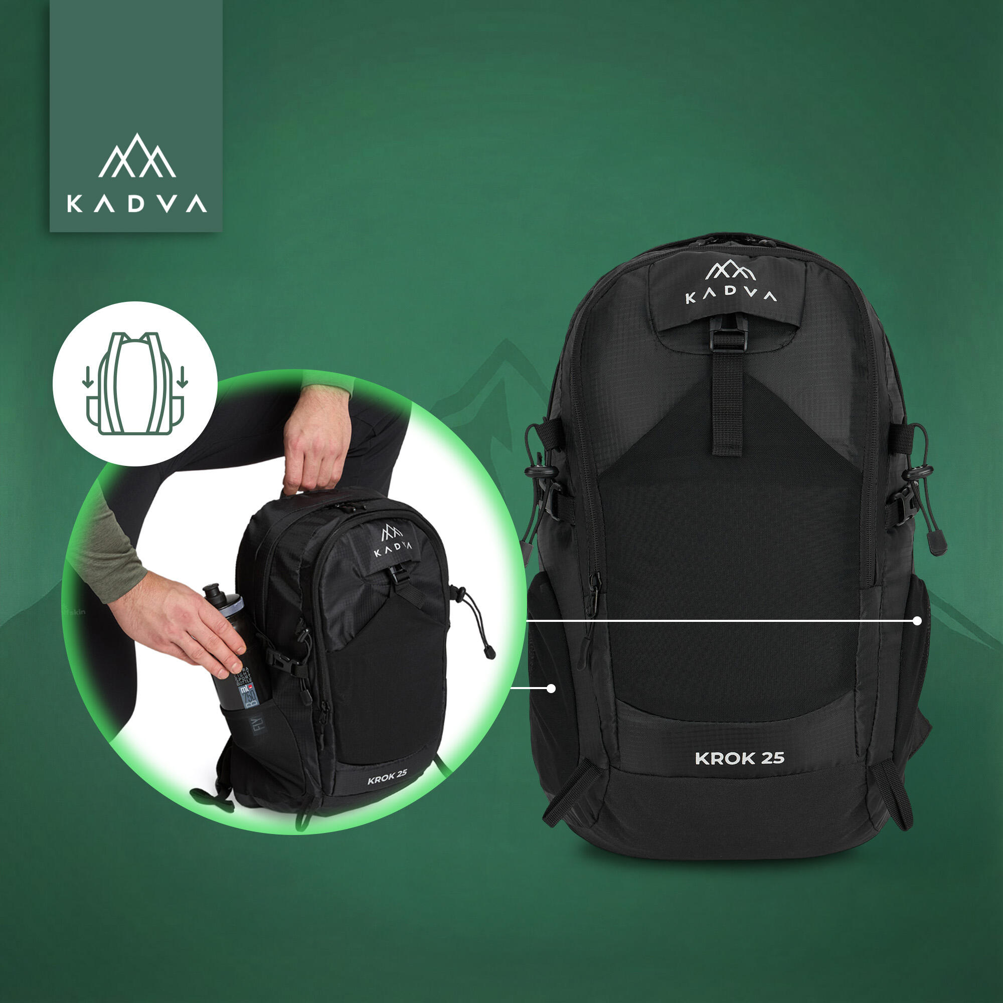 Mochila urbana KADVA Krok 25 l 4/7