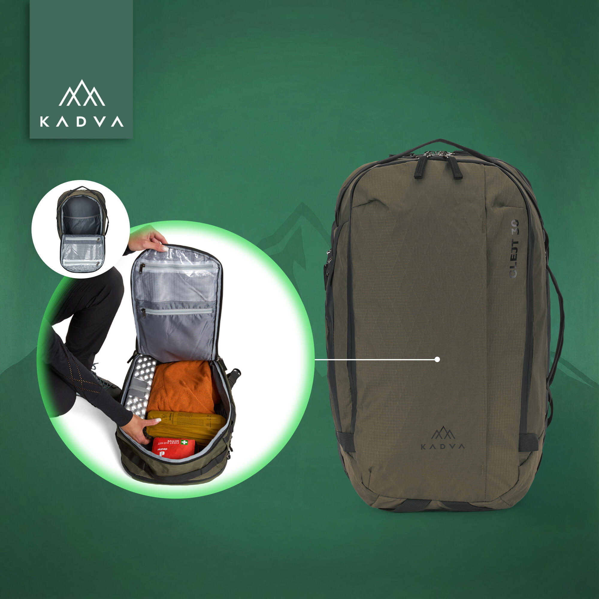 Mochila de trekking KADVA Glejt 6/7