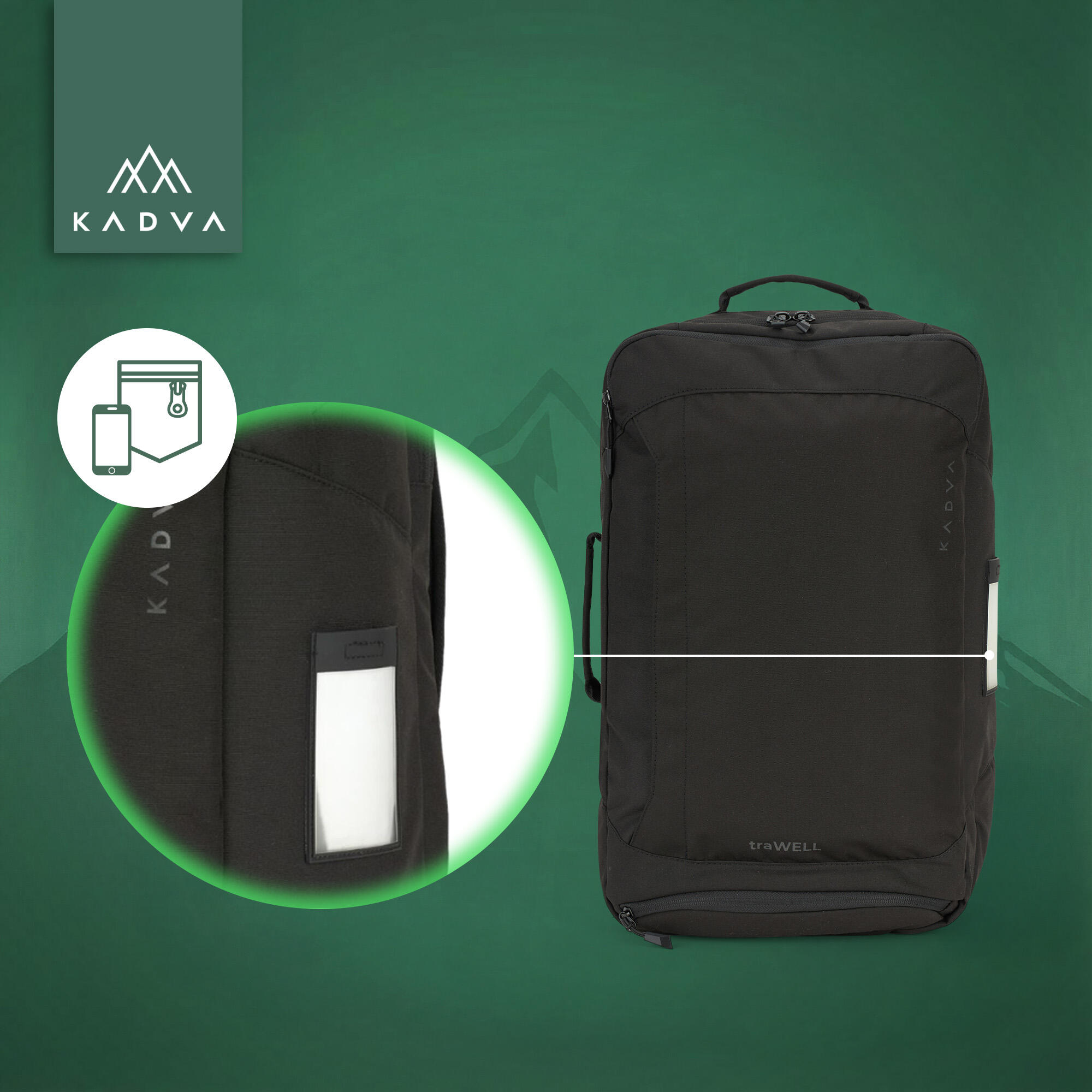 Mochila de turismo KADVA traWELL 28 l 6/7