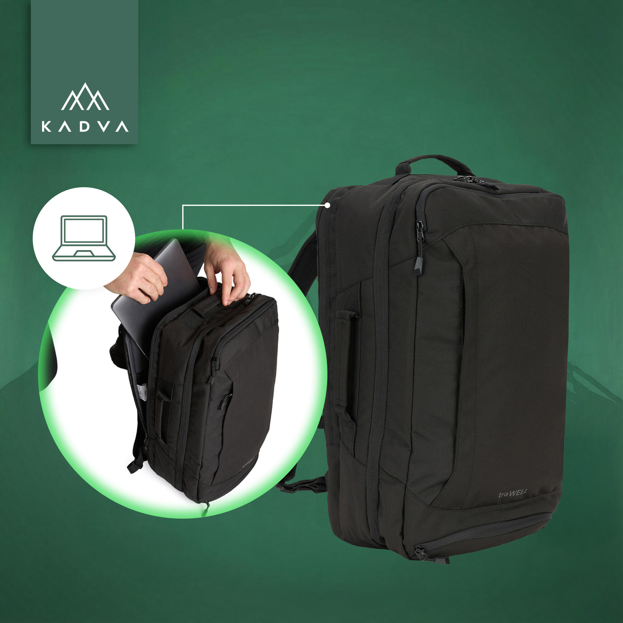 Mochila de turismo KADVA traWELL 28 l 5/7