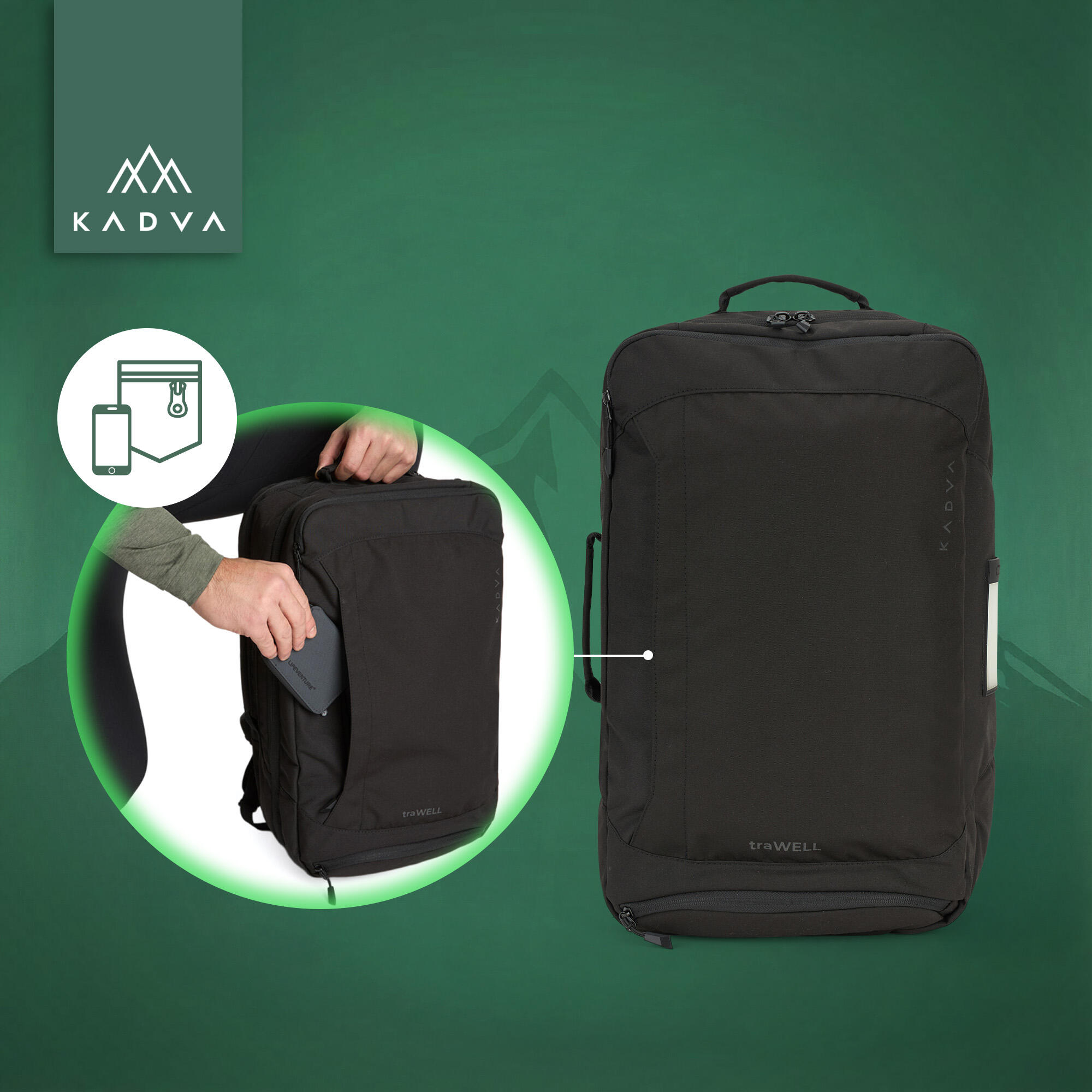 Mochila de turismo KADVA traWELL 28 l 4/7