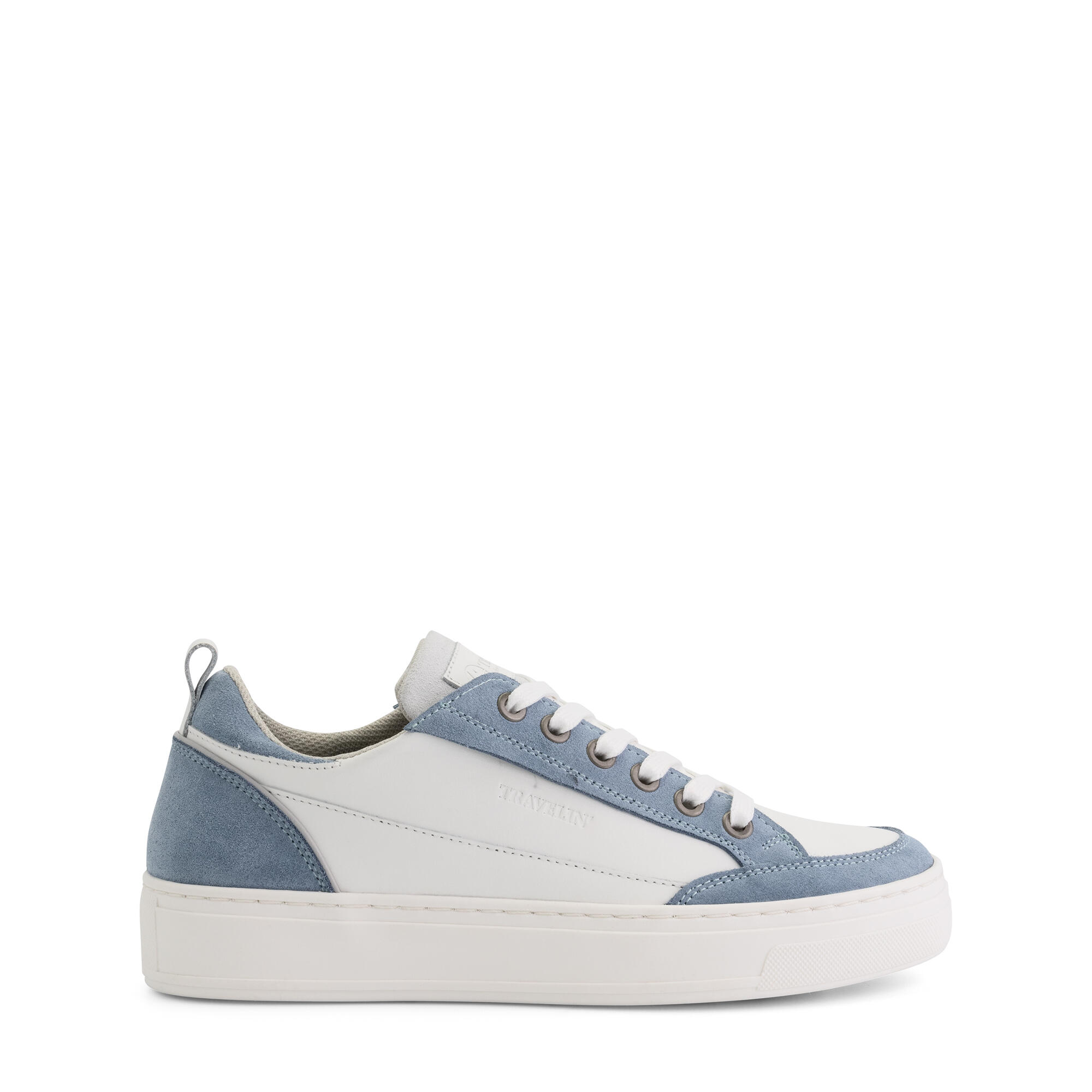 Caris Donna - Sneakers - Pelle - Bianco/Azzurro 3/7