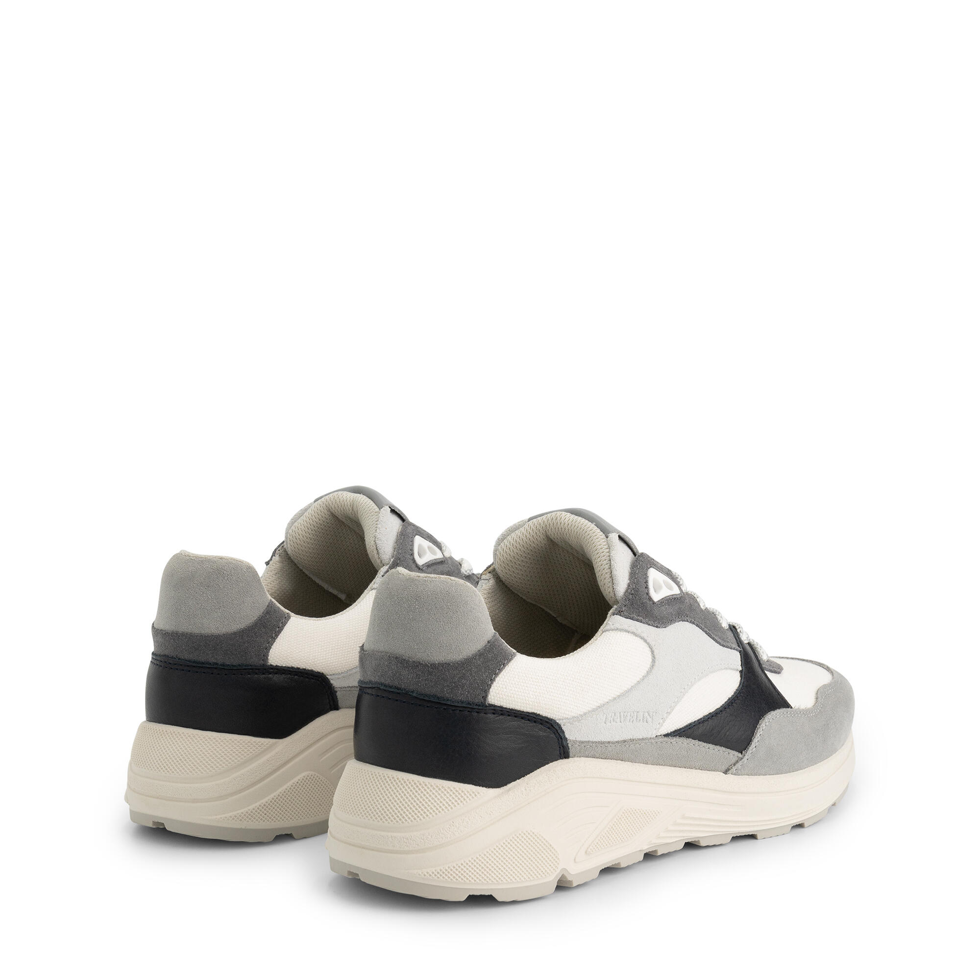 Ryde Uomo - Sneakers - Pelle e tela - Grigio/Blu 2/7