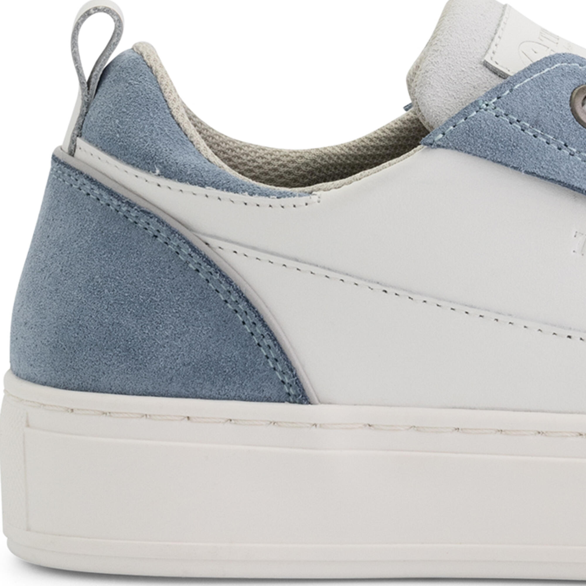 Caris Donna - Sneakers - Pelle - Bianco/Azzurro 5/7