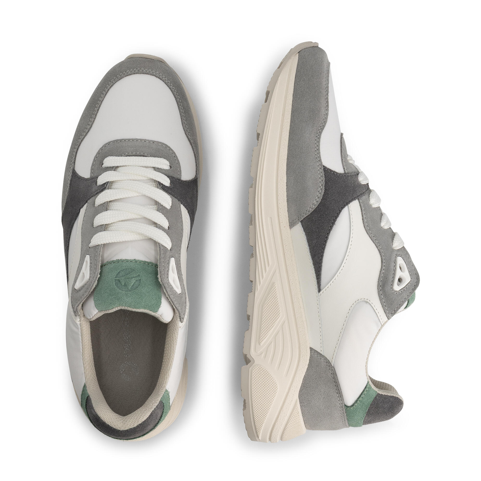 Rayleigh Donna - Sneakers - Pelle - Grigio/Verde 4/7