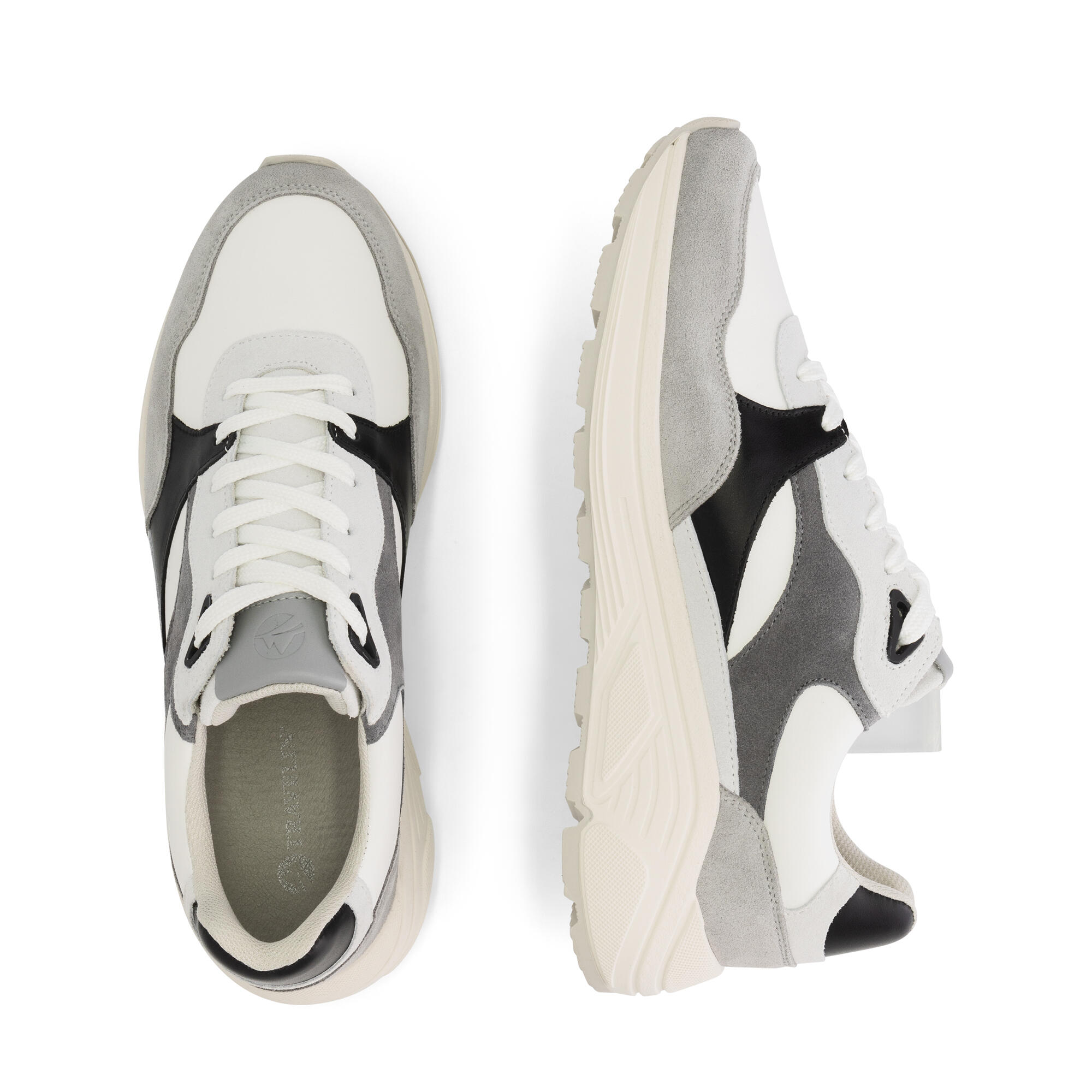 Rushden Uomo - Sneakers - Pelle - Grigio/Nero 4/7