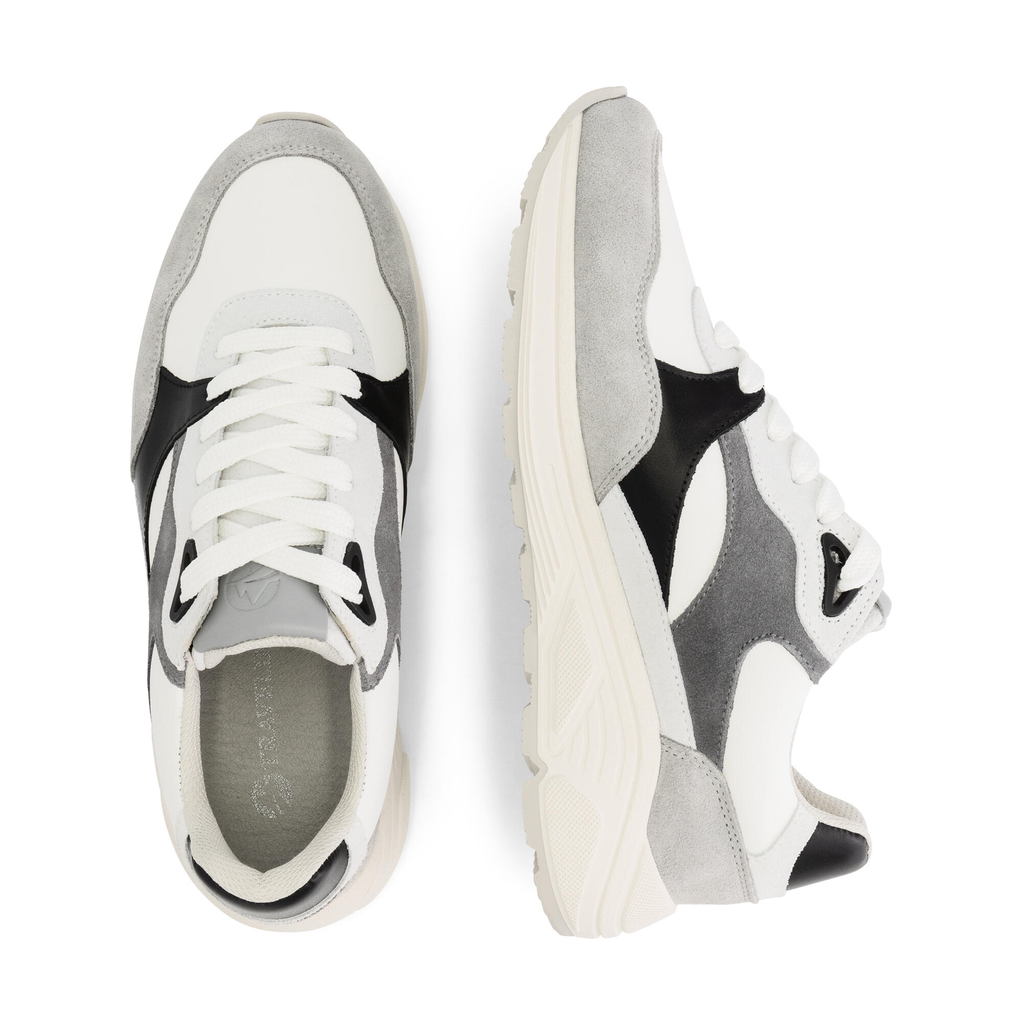 Royston Mujer - Zapatillas - Cuero - Gris/Negro 4/7