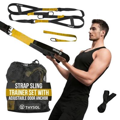 Allenamento Sospensione Sling Trainer Set – THYSOL® Xtreme Straps - Giallo