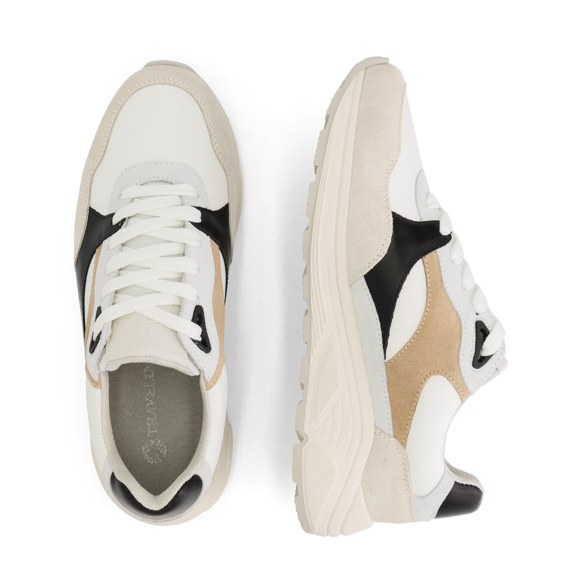 Royston Mujer - Zapatillas - Cuero - Arena/Negro 4/7
