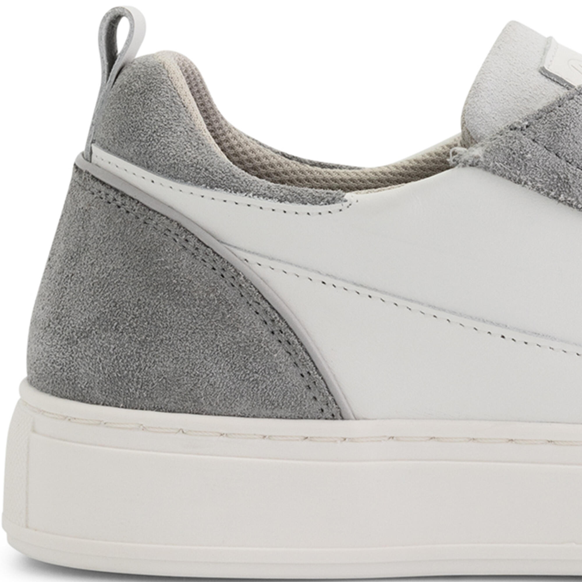 Croft Uomo - Sneakers - Pelle - Bianco/Grigio 5/7