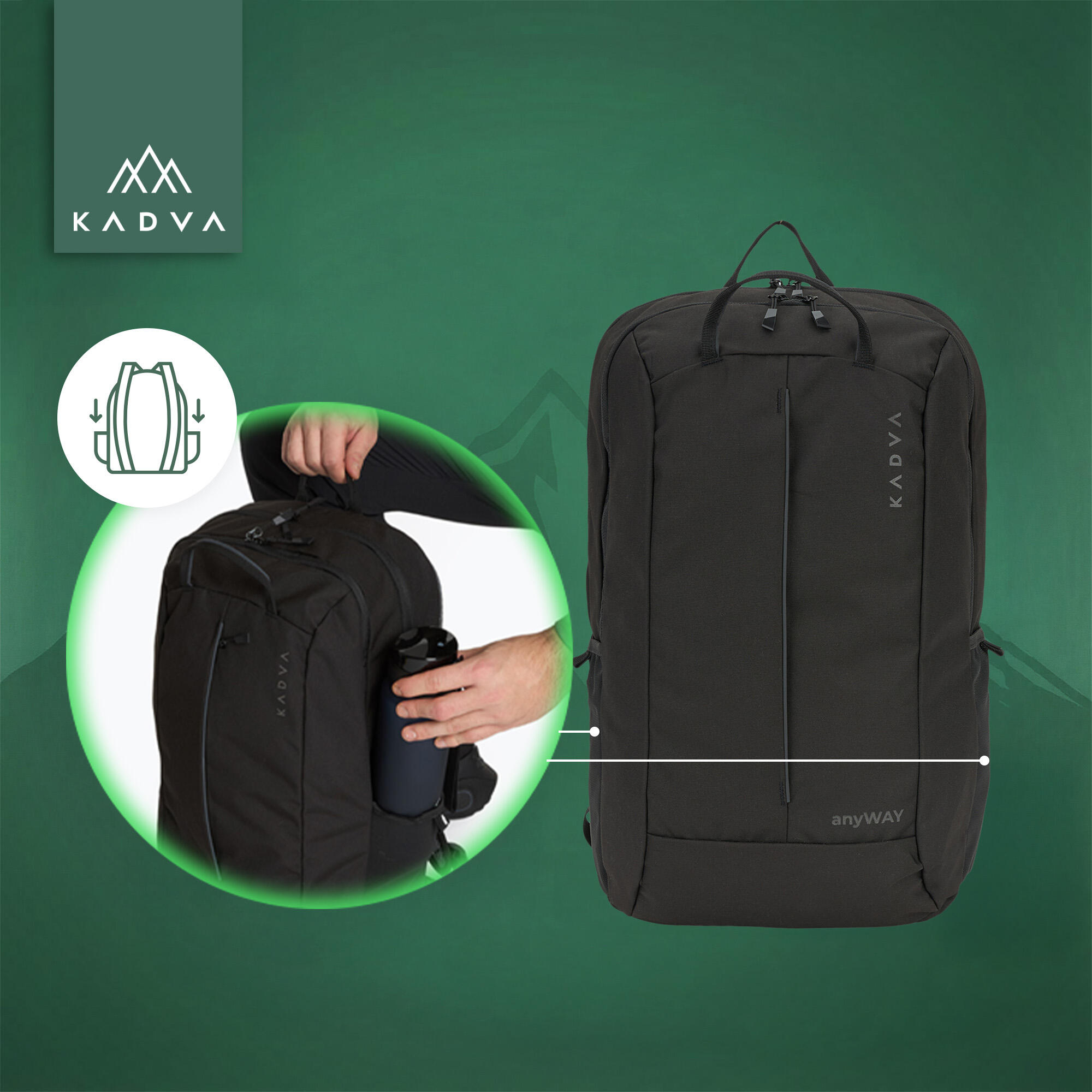 Sac à dos de randonnée KADVA anyWAY 25 l 5/7