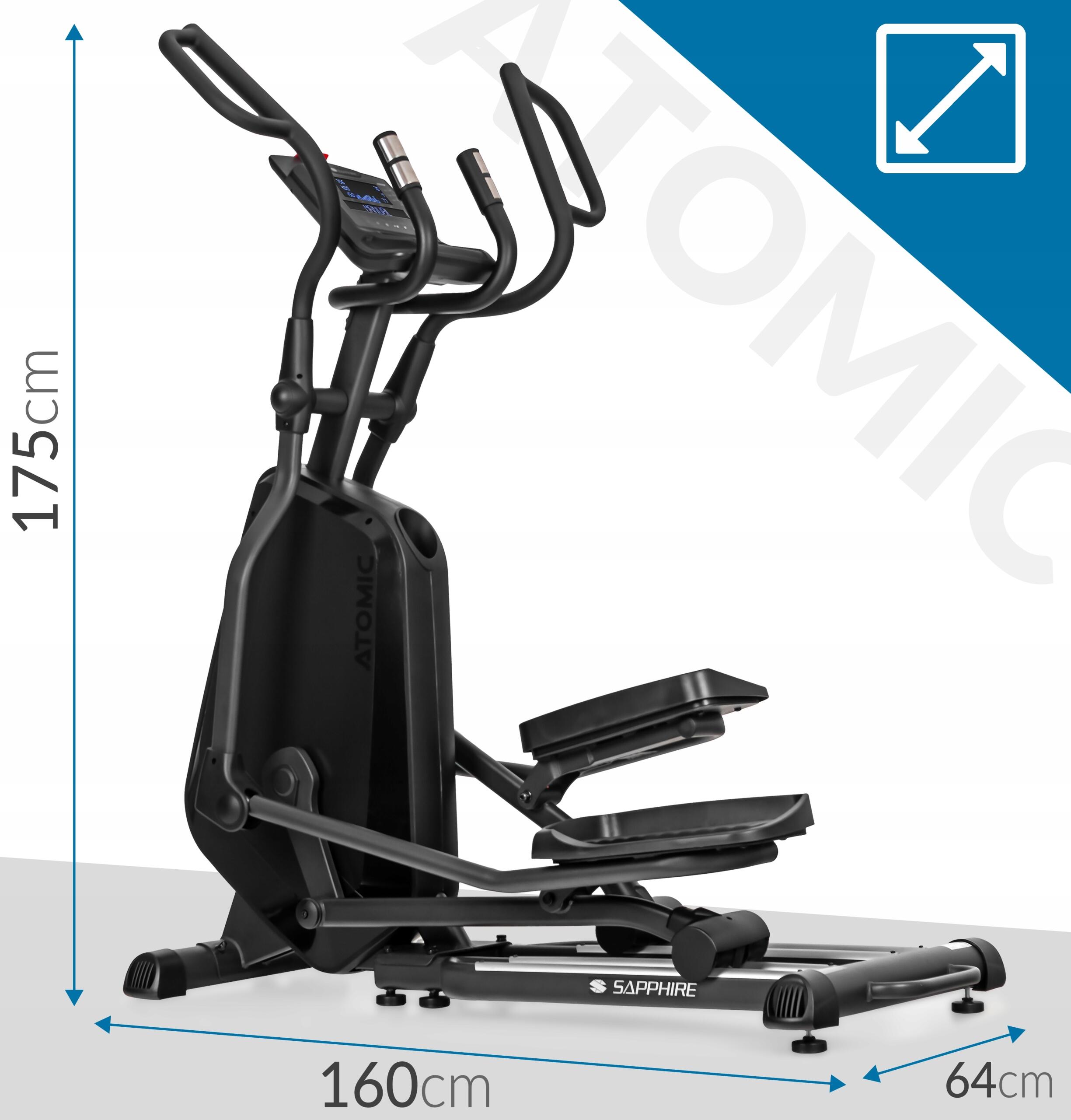 Trenażer eliptyczny Sapphire SG-1000E Atomic elektromagnety Aplikacje Bluetooth 7/7