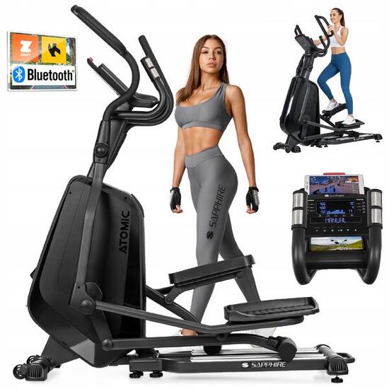Trenażer eliptyczny Sapphire SG-1000E Atomic elektromagnety Aplikacje Bluetooth