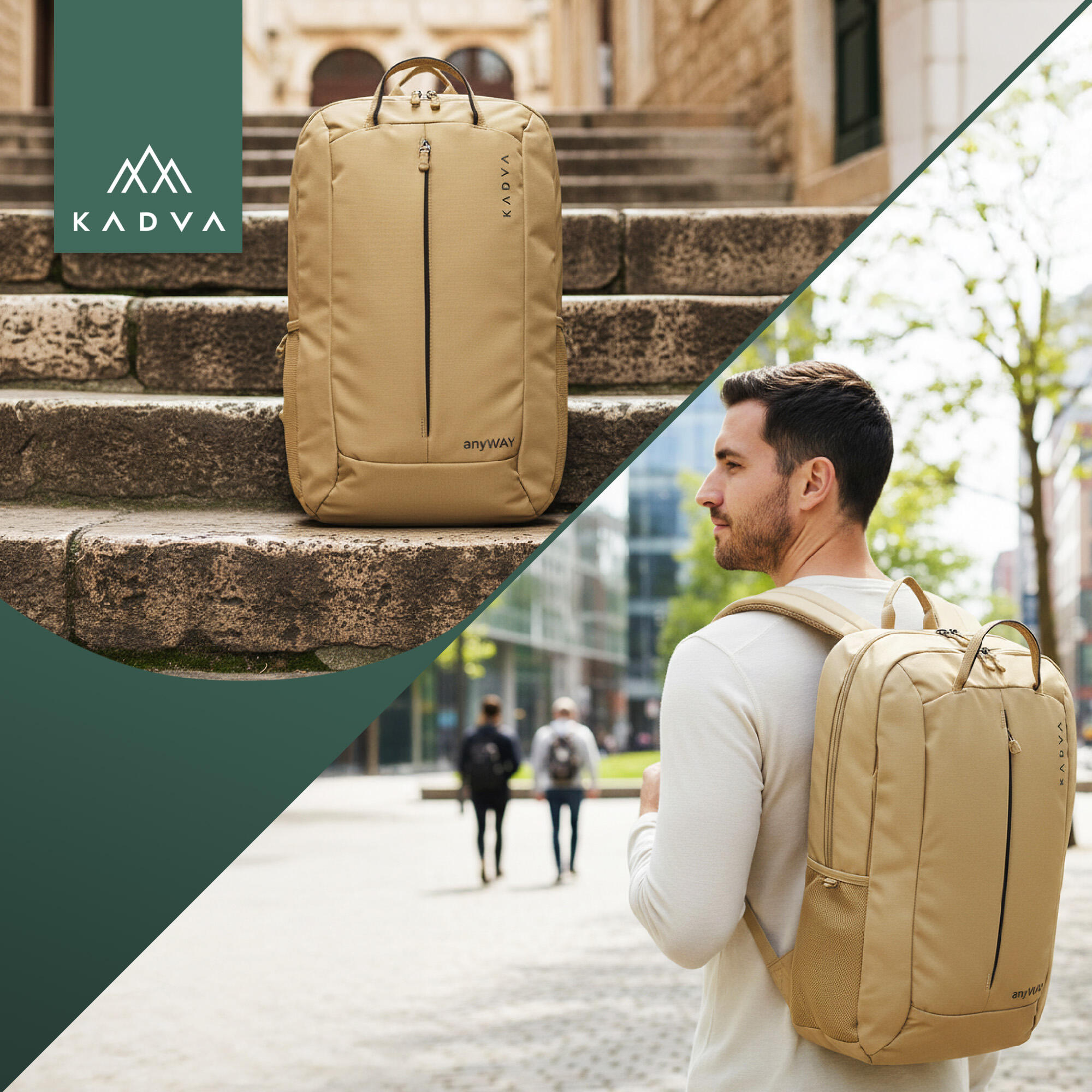 Sac à dos de randonnée KADVA anyWAY 25 l sable 25 l 7/7