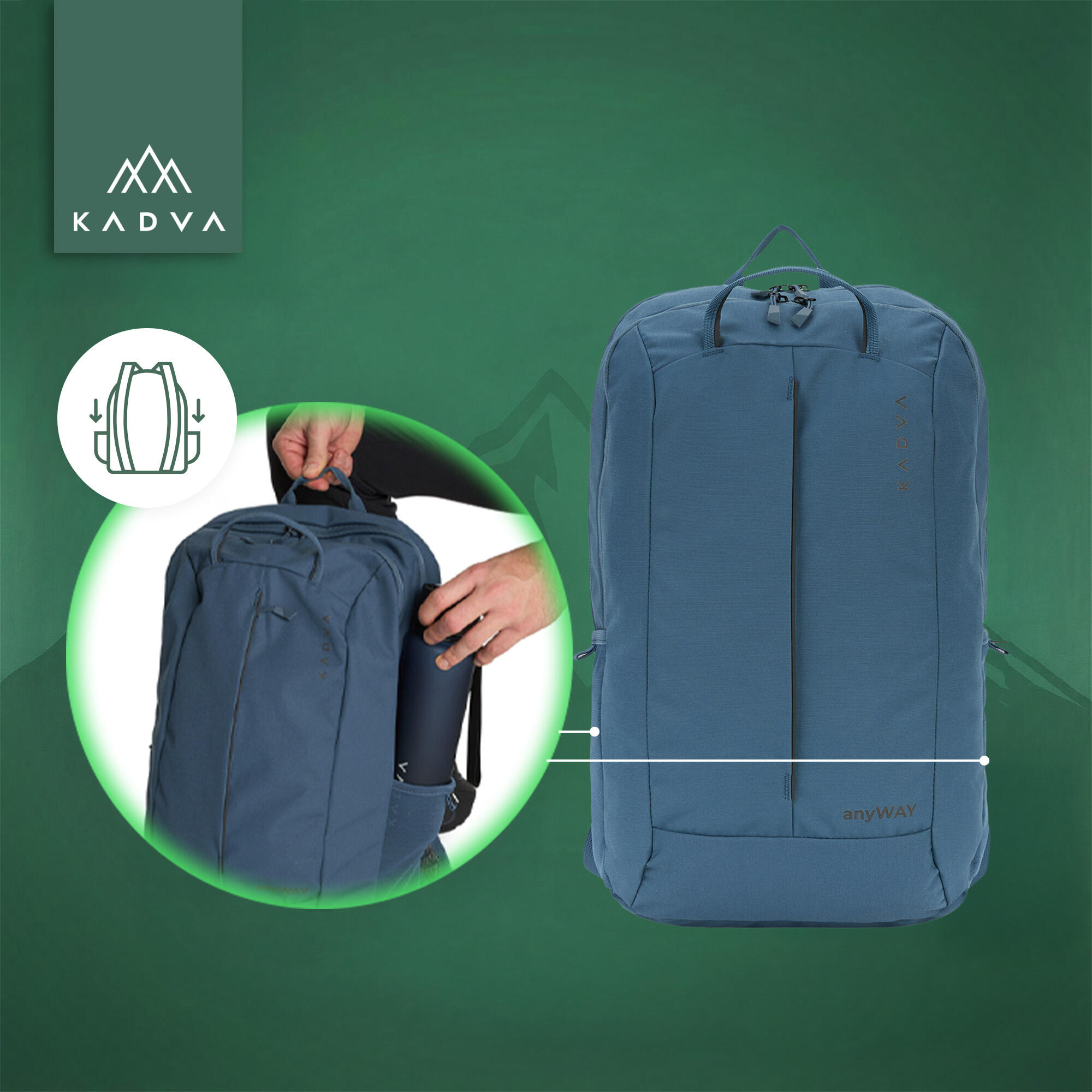 Mochila de turismo KADVA anyWAY 25 l 5/7