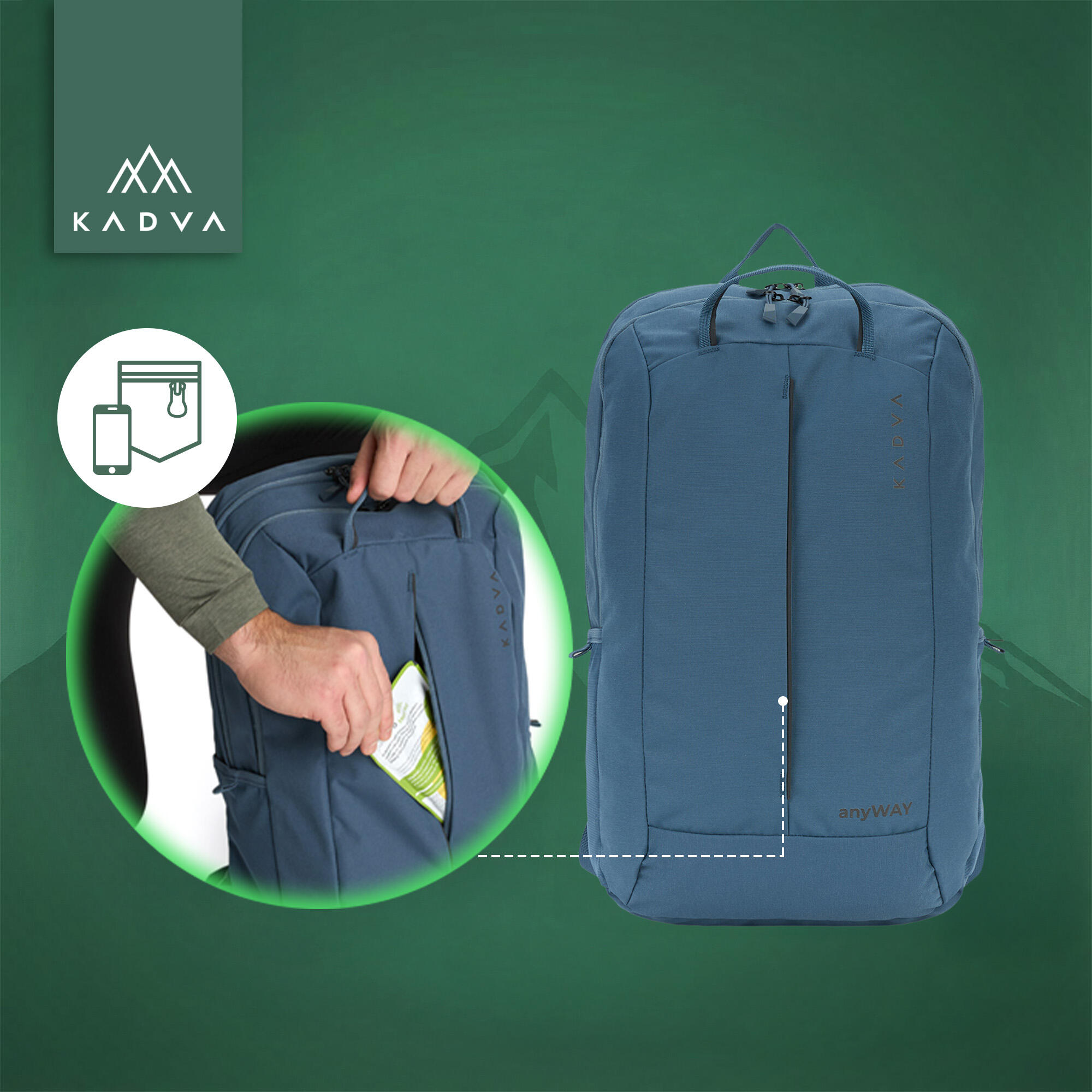 Mochila de turismo KADVA anyWAY 25 l 4/7