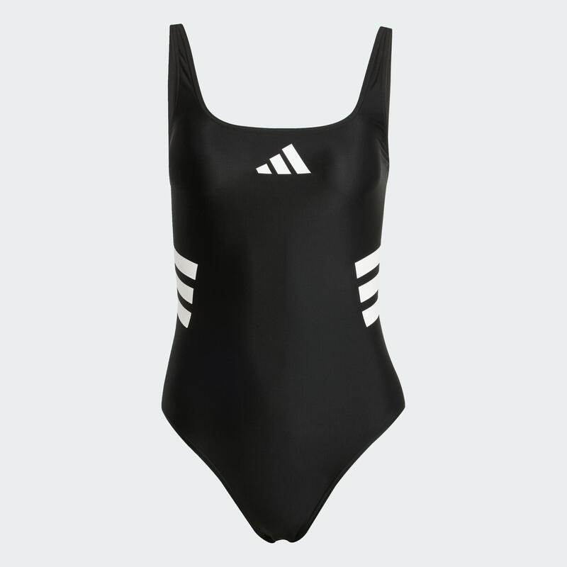 Costum de baie cu spate în U și 3 dungi