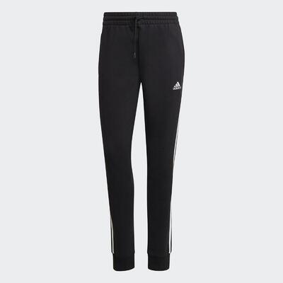 Essentials 3-stripes french terry cuffed broek