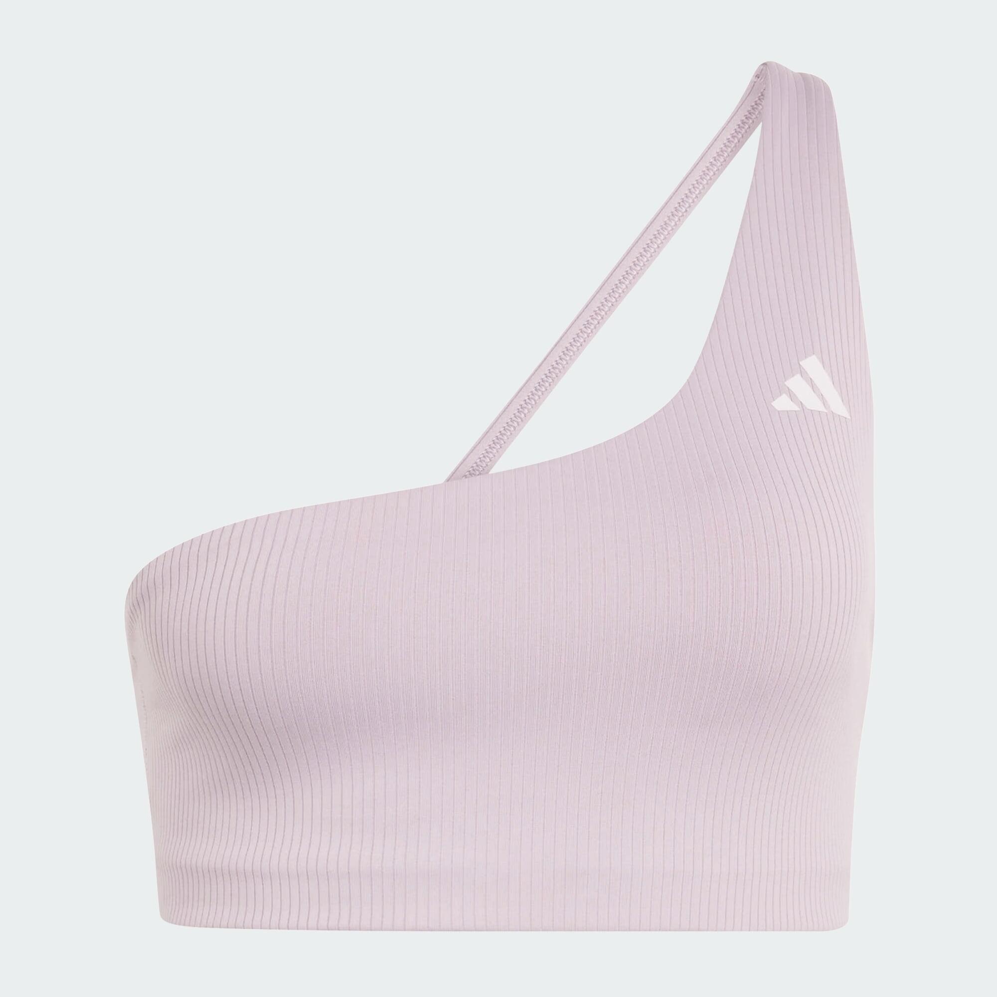 Brassière de training asymétrique côtelée Optime Maintien léger 2/6