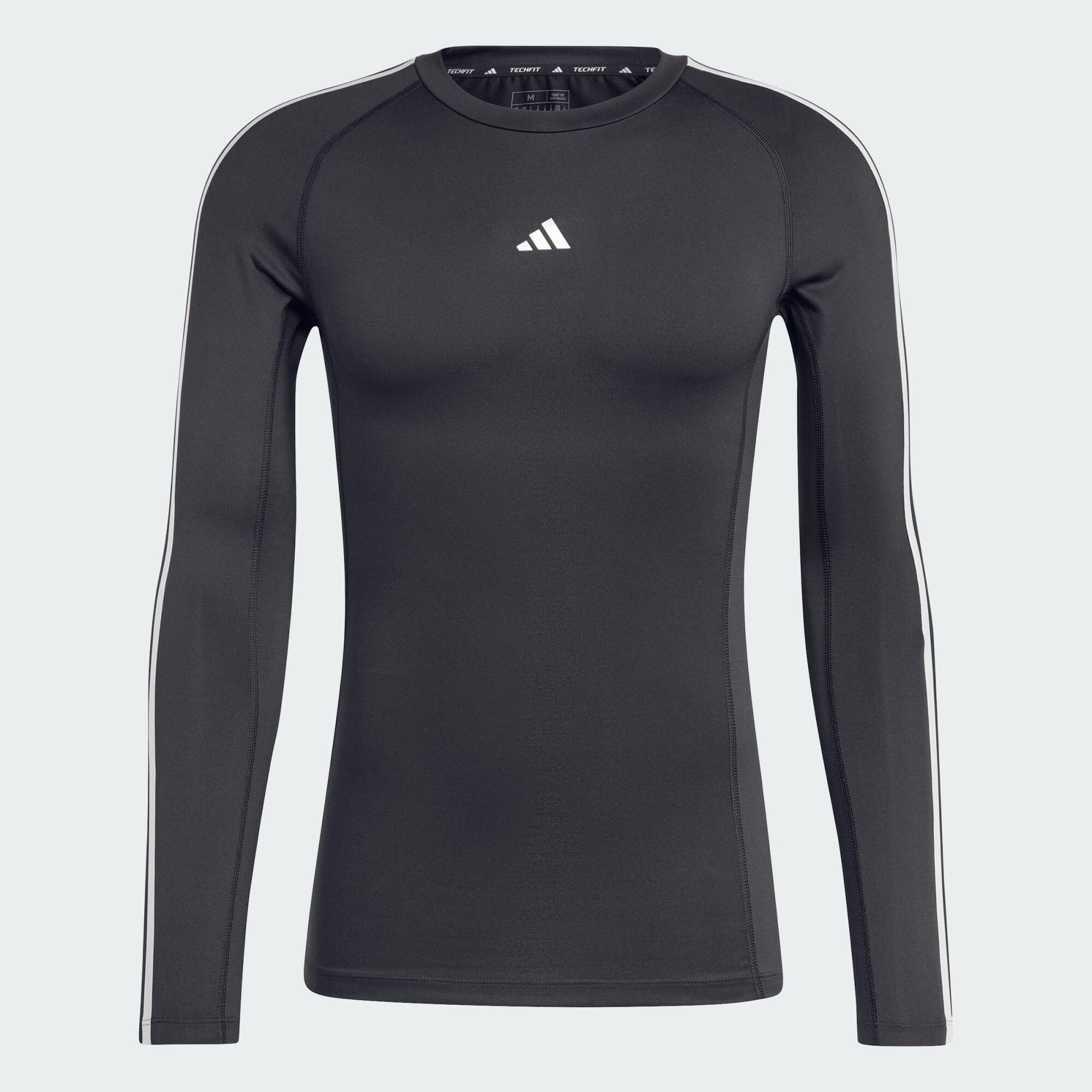 Tričko Techfit Compression Training 3-Stripes Long Sleeve 2/5