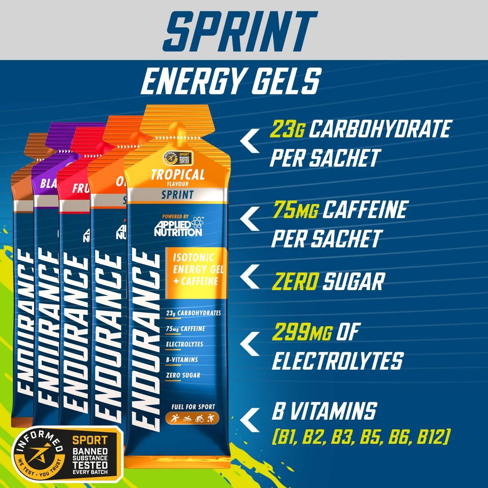 Gels énergétiques - Sprint Isotonic Energy Gel + Caffeine - Orange 2/7