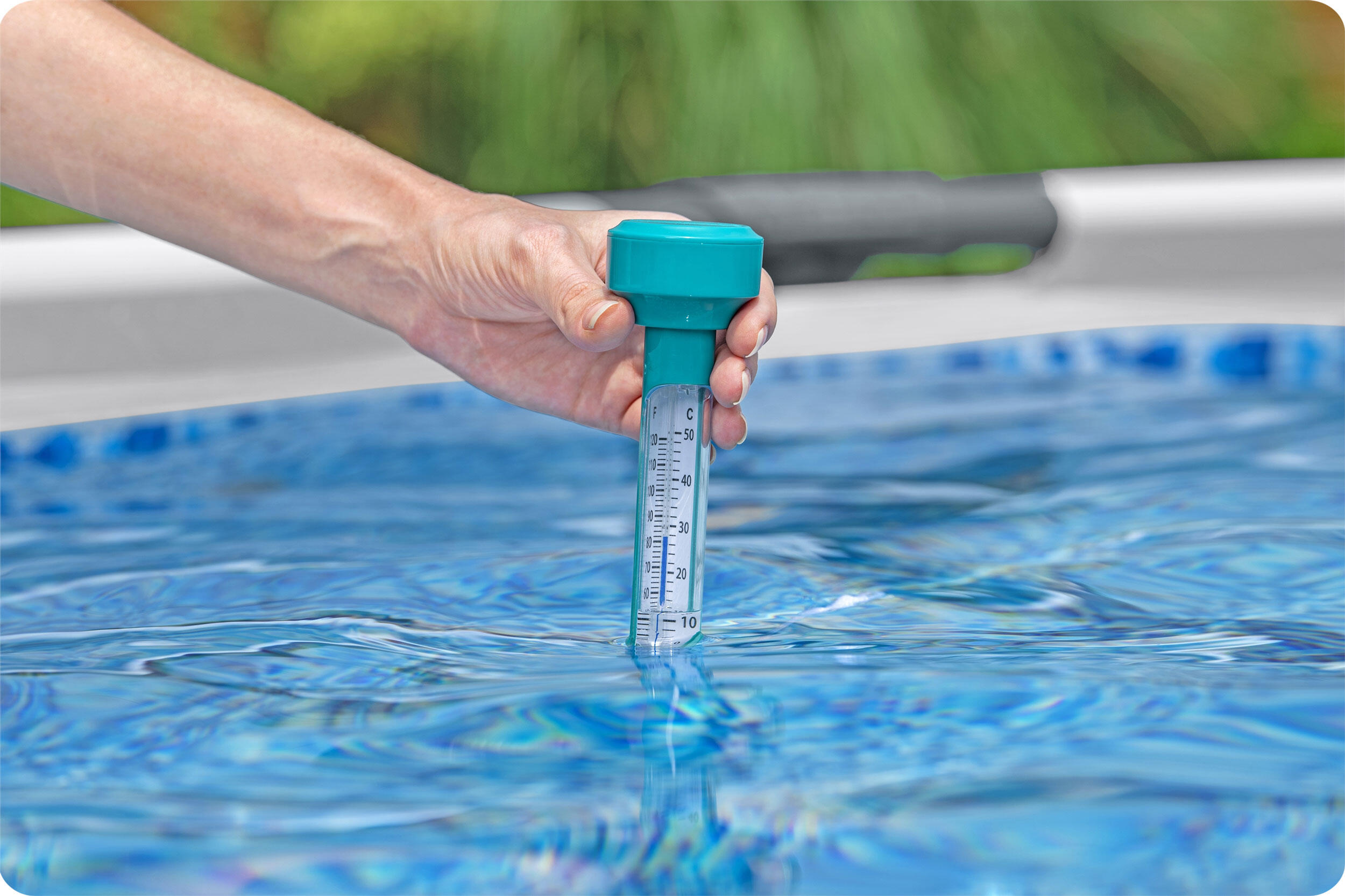 Thermomètre piscine natation - Bleu 5/7