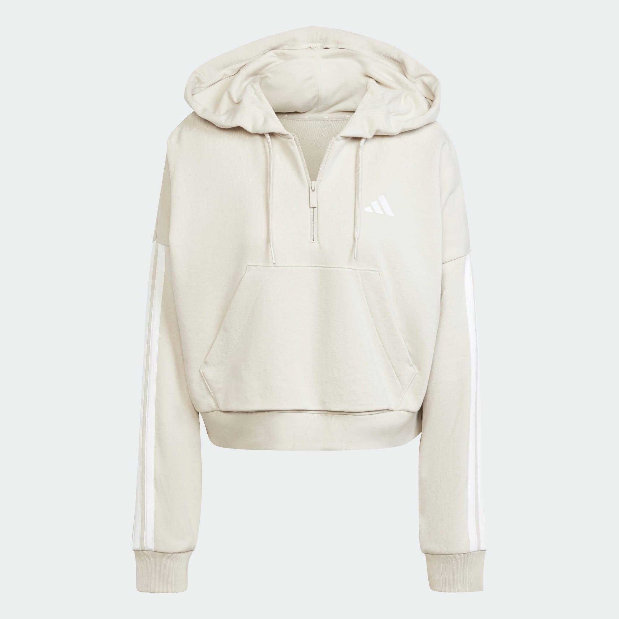 Essentials 3-Streifen French Terry Quarter-Zip Hoodie 2/6