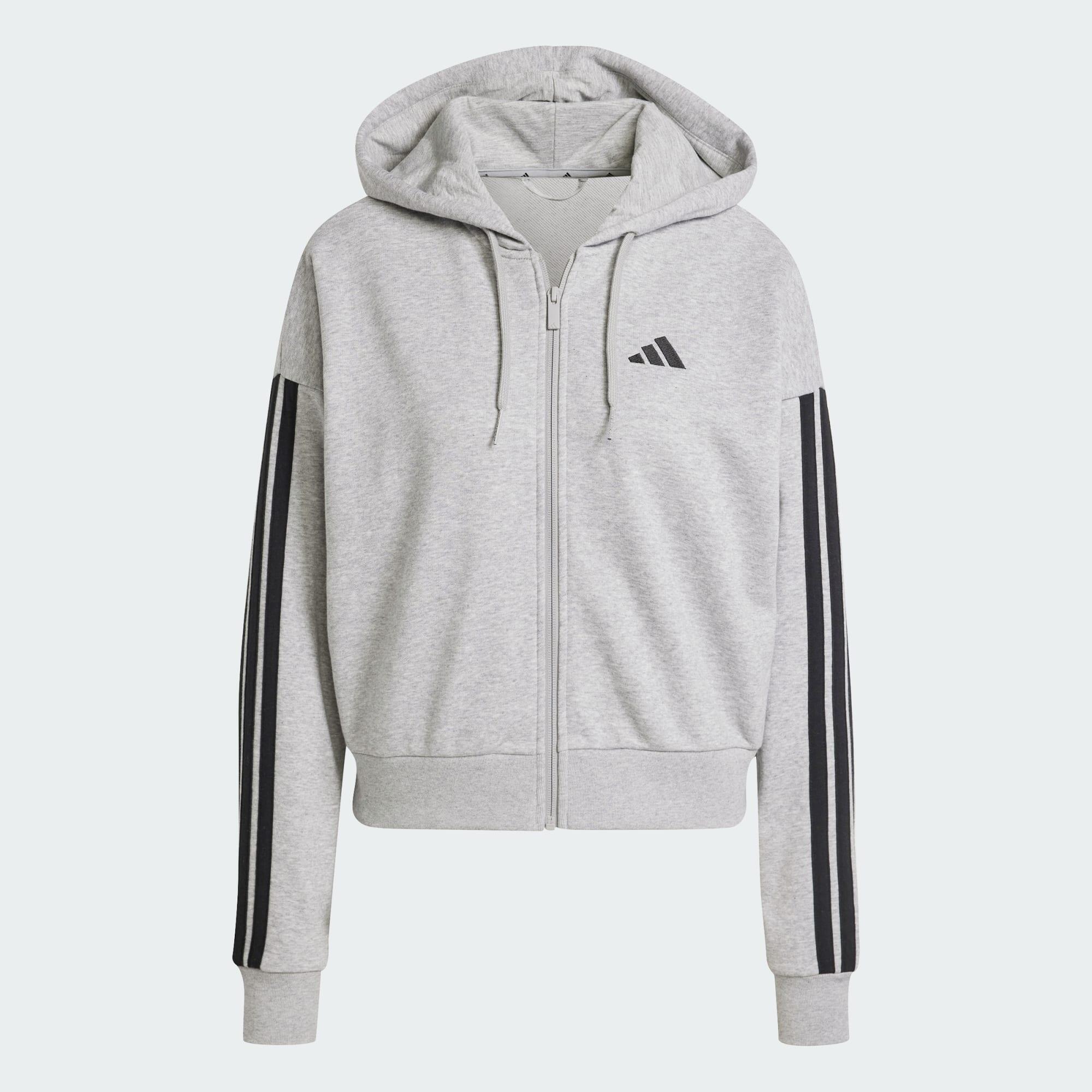 Veste à capuche entièrement zippée French terry 3 bandes Essentials 2/6