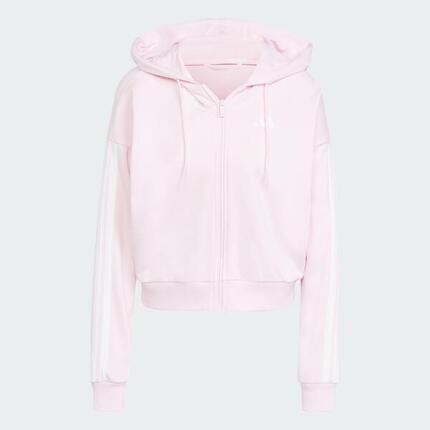 Veste à capuche entièrement zippée French terry 3 bandes Essentials