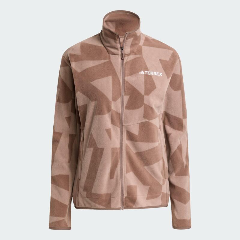 Jachetă din fleece Terrex Multi cu imprimeu și fermoar de sus până jos