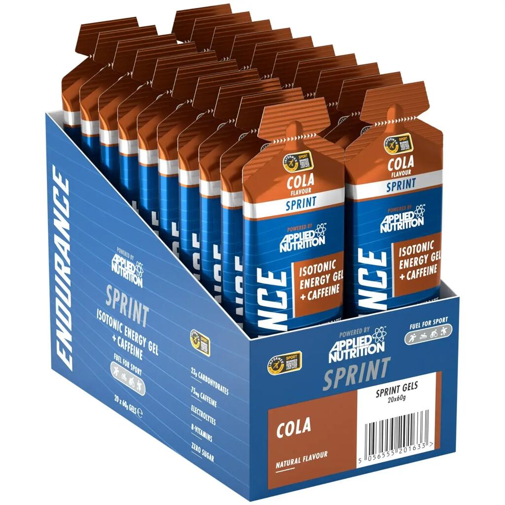 Applied Nutrition Endurance Isotonic Sprint Gel + Caffeine 60g x10 Cola