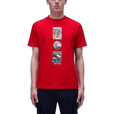 T-shirt napapijri model portalet kleur rood
