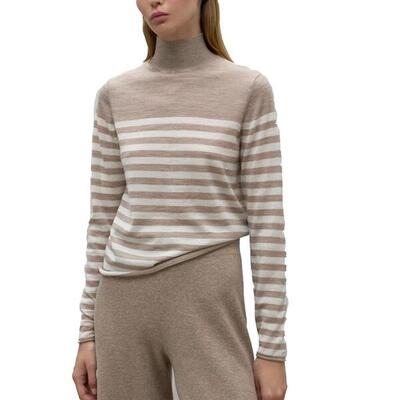 Ecoalf model turtleneck jumper faya kleur beige