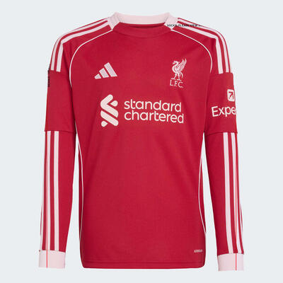 Liverpool fc 25/26 thuisshirt met lange mouwen kids