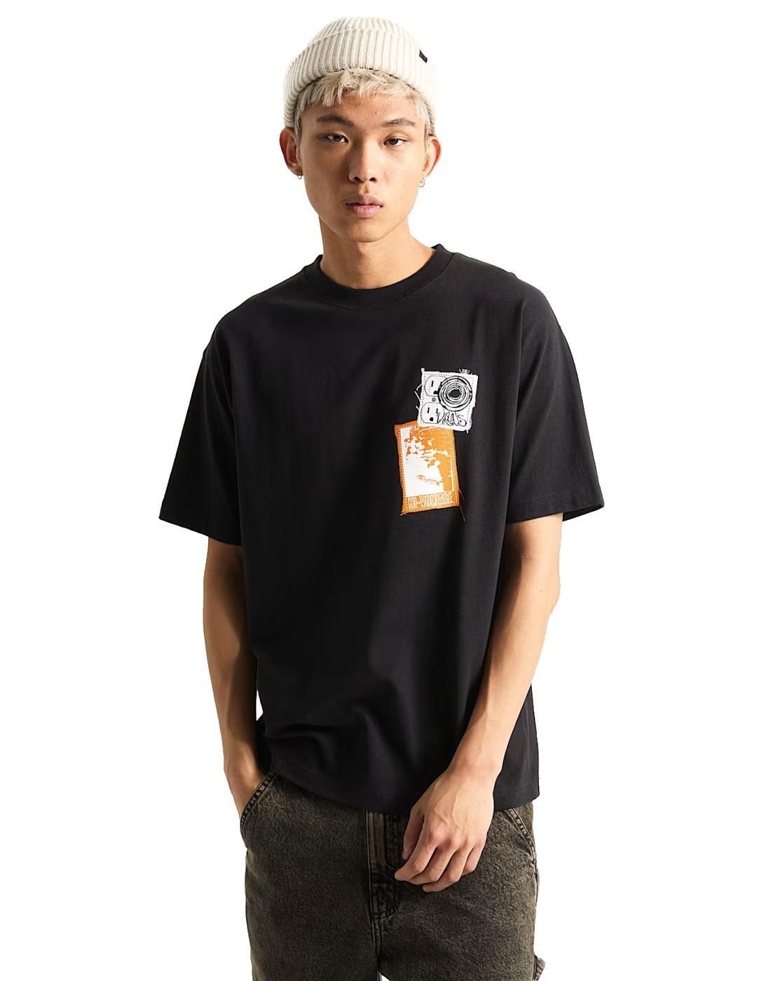 Maglietta da uomo Vans Punk patch nera 3/4