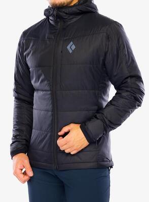 Heren gewatteerde jas black diamond solution 2.0 hoody