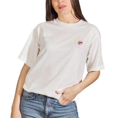 T-shirt puma model relaxed graphic tee kleur wit