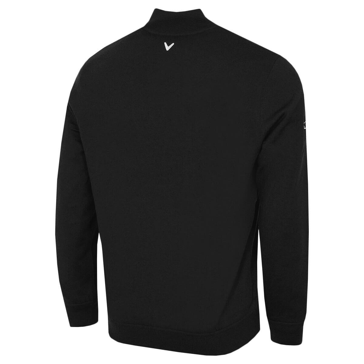 Callaway Golf Mens Windstopper 1/4 Zipped Sweater - Black Ink - M