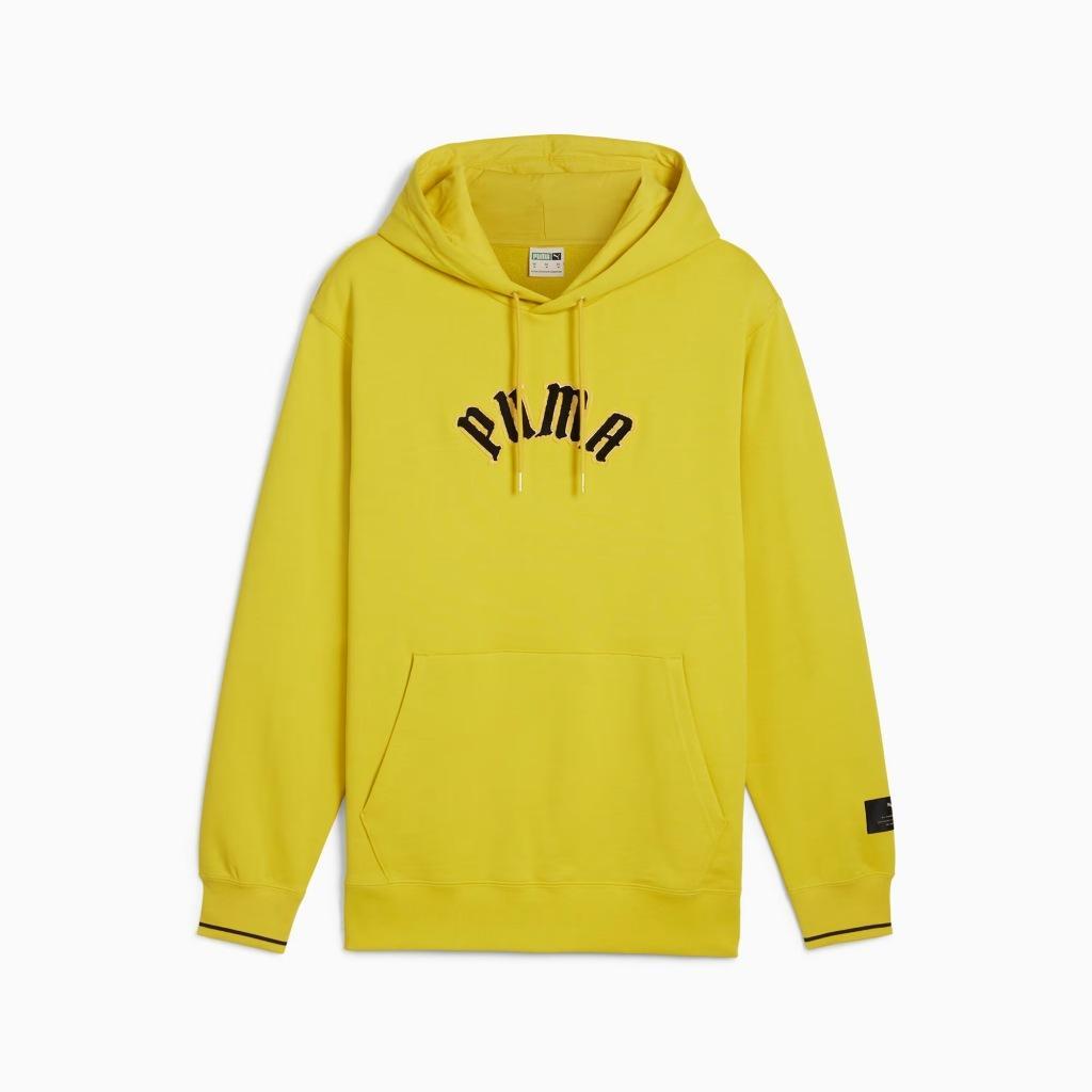 Sweatshirt Puma Modell Classics Play Paris Hoodie Junior Farbe Gelb 2/5